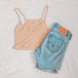 SOLD John Galt yellow summer cropped tank